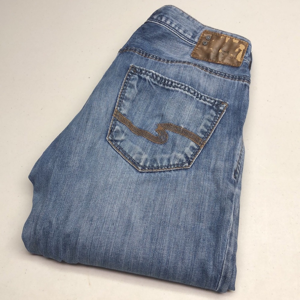 MENS SILVER NASH SLIM STRAIGHT JEANS 30x32 ⭐️